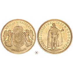 Ferenc József 10 korona 1907 KB Nyitott A betű