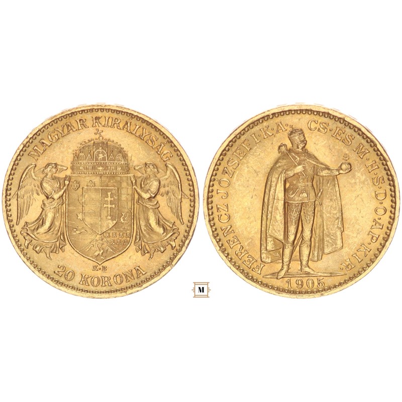 Ferenc József 20 korona 1905 KB Ferenc József 20 korona 1905 KB