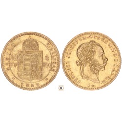 Ferenc József 10 frank 4 forint 1889 KB