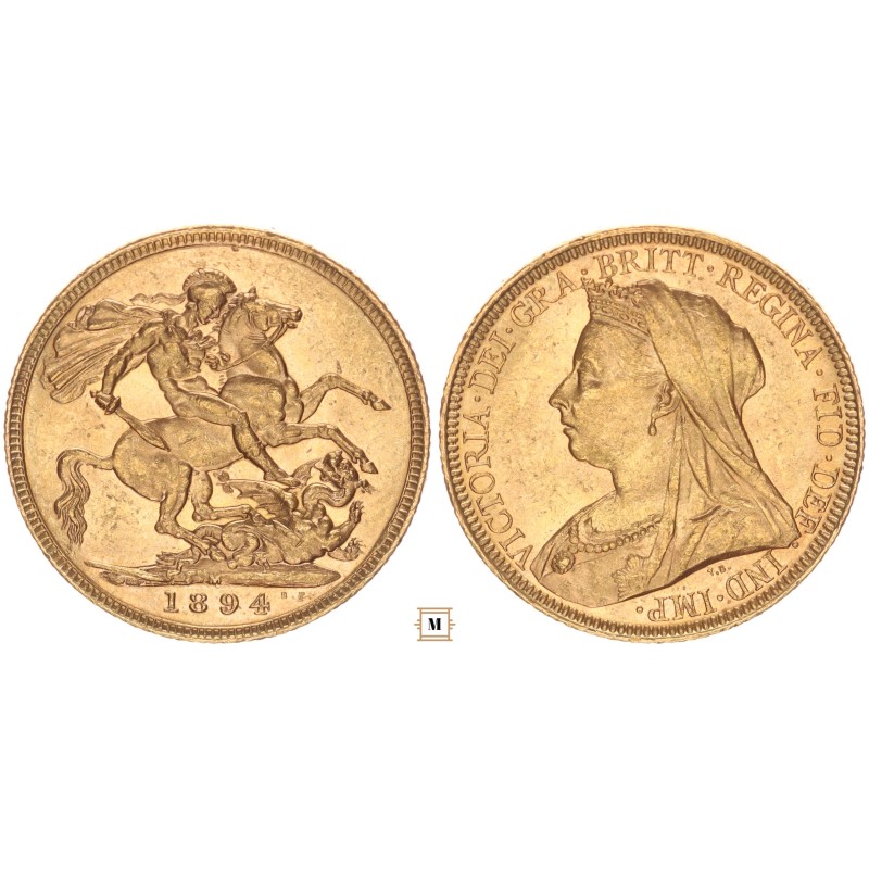 Nagy-Britannia sovereign 1894 M - Melbourne Nagy-Britannia sovereign 1894 M - Melbourne