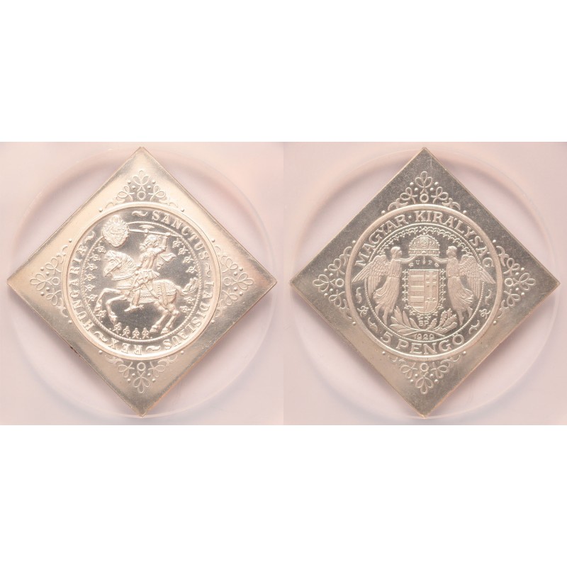 5 pengő Szent László 1929 BP csegely ARTEX NGC PF67 5 pengő Szent László 1929 BP csegely ARTEX NGC PF67