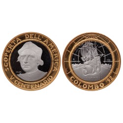 Amerika felfedezésének 500. évfordulója 1992 arany/platina érem