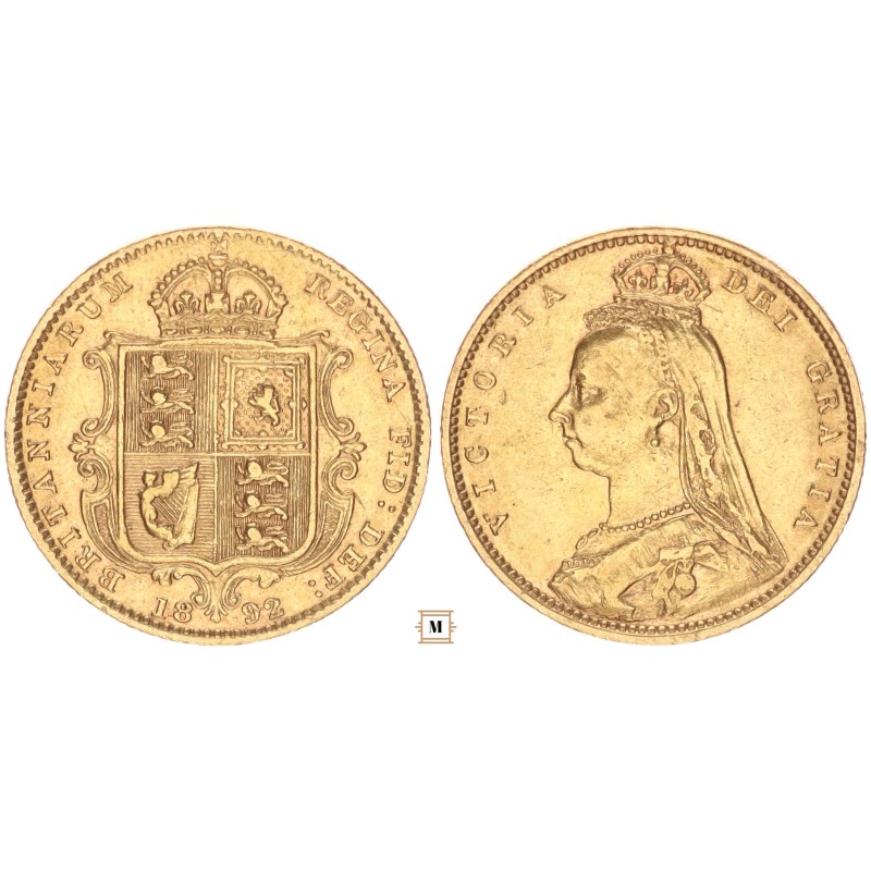 Nagy-Britannia 1/2 sovereign 1892 Nagy-Britannia 1/2 sovereign 1892