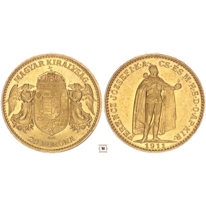 Ferenc József 20 korona 1911 KB R!