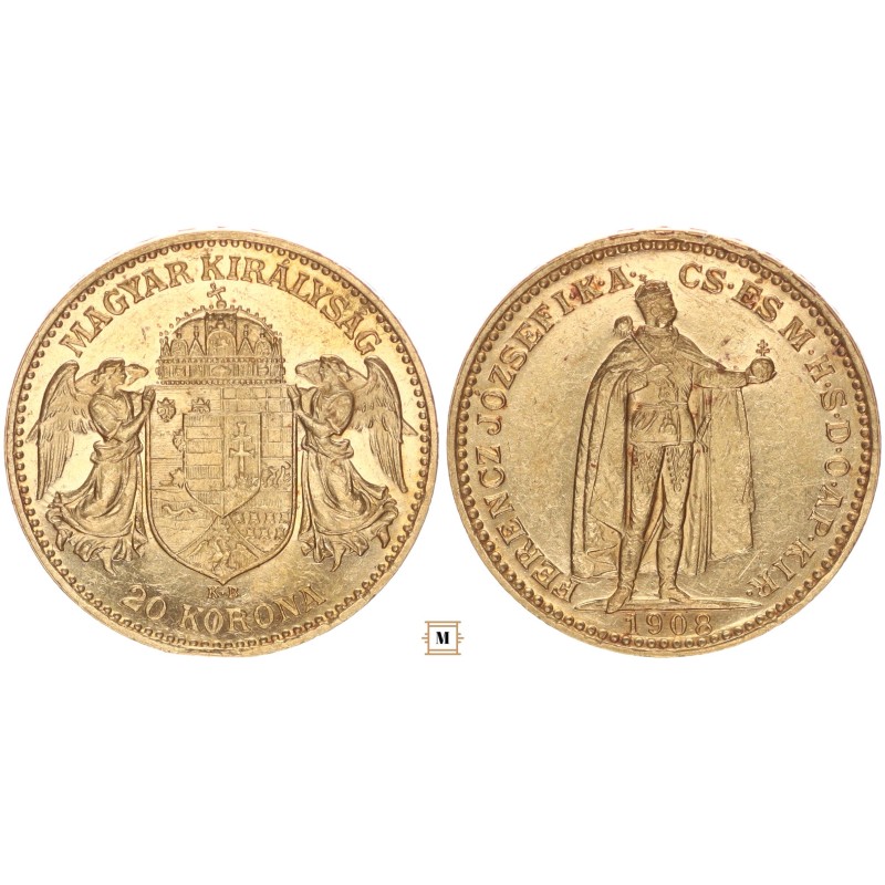 Ferenc József 20 korona 1908 KB