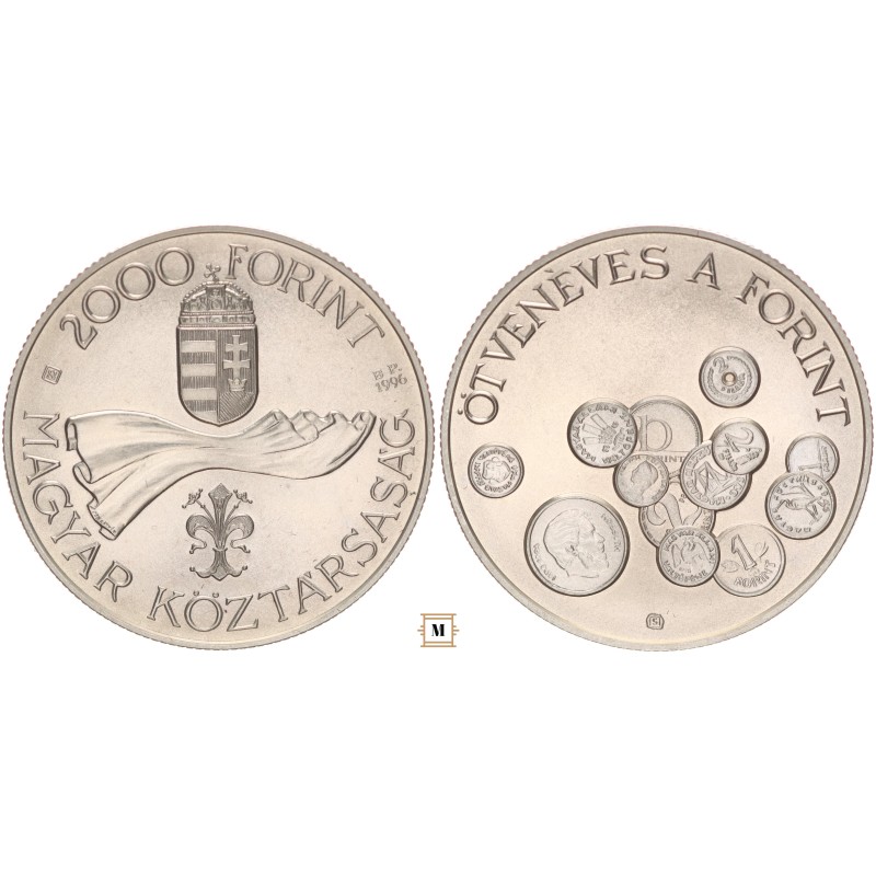 2000 forint Ötvenéves a Forint 1996 BP