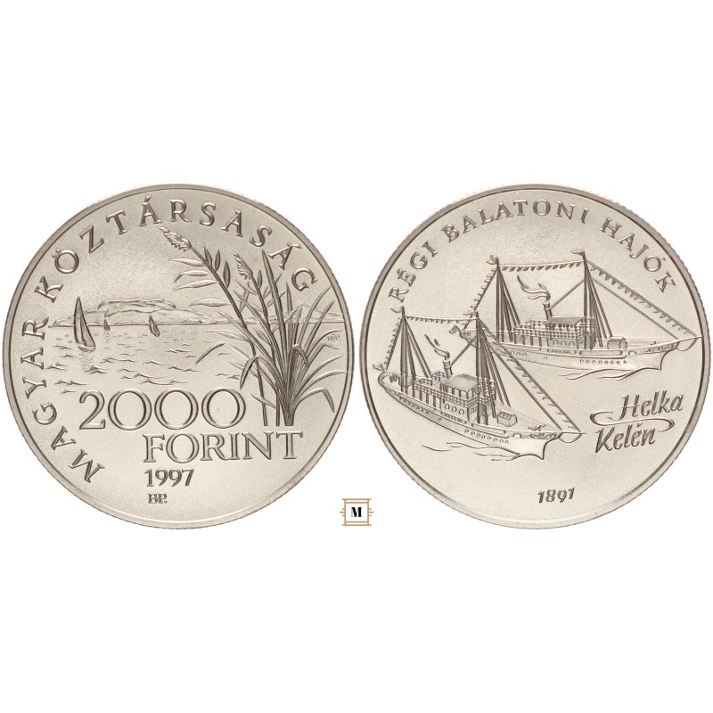 2000 forint Balatoni hajók - Helka Kelén 1997 BP