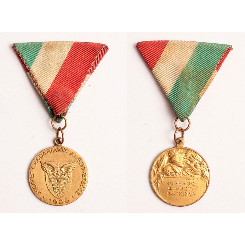 "MOVE" Labdarúgók Alszövetsége 1938-39 II. Oszt. bajnoka érem "MOVE" Labdarúgók Alszövetsége 1938-39 II. Oszt. bajnoka érem