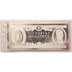 10 forint színezüst bankjegy 7 uncia