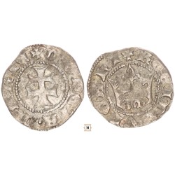 Mária 1382-87/95 denár C-M ÉH443 R!