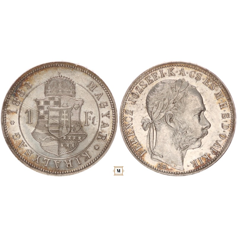 Ferenc József 1 forint 1883 KB Ferenc József 1 forint 1883 KB
