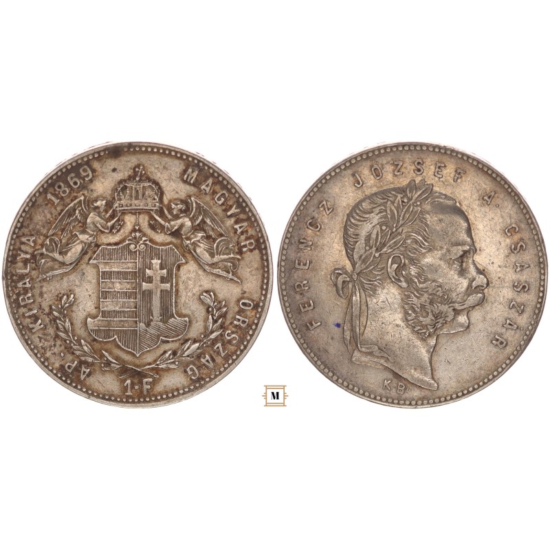 Ferenc József 1 forint 1869 KB Ferenc József 1 forint 1869 KB