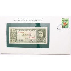 Nemzetek Bankjegyei - Bolívia 10 pesos 1962