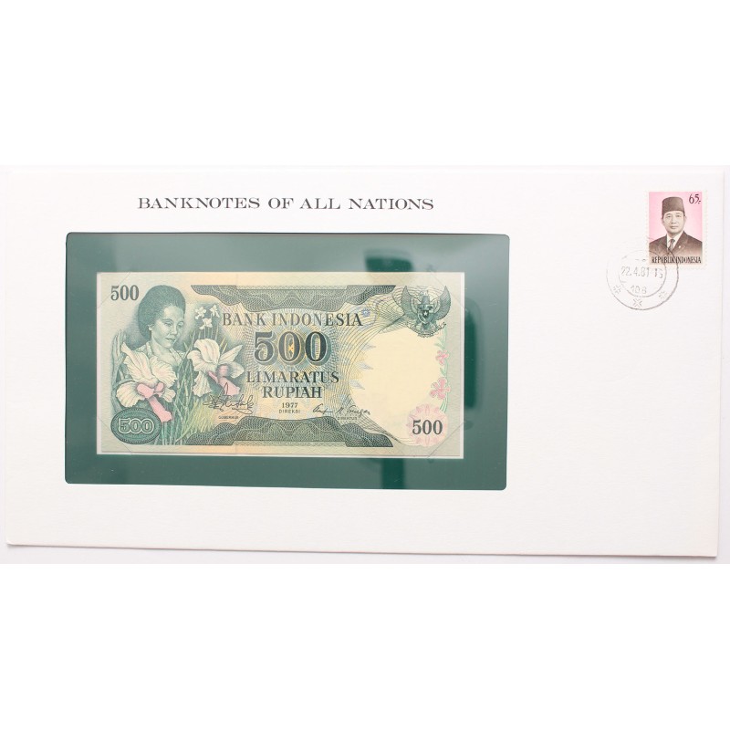 Nemzetek Bankjegyei - Indonézia 500 rupia 1977 Nemzetek Bankjegyei - Indonézia 500 rupia 1977