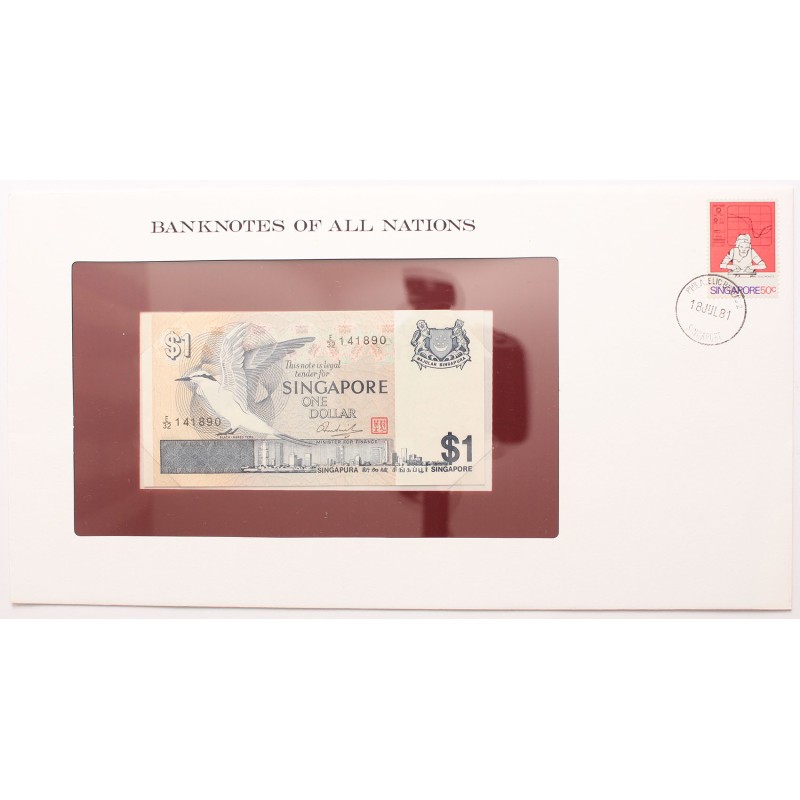Nemzetek Bankjegyei - Szingapúr 1 dollár 1976 Nemzetek Bankjegyei - Szingapúr 1 dollár 1976