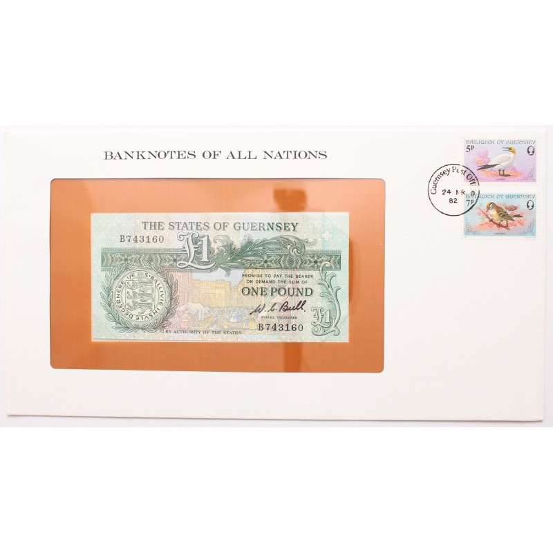 Nemzetek Bankjegyei - Guernsey 1 pound 1980 Nemzetek Bankjegyei - Guernsey 1 pound 1980