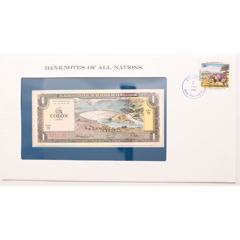 Nemzetek Bankjegyei - El Salvador 1 colon 1980 Nemzetek Bankjegyei - El Salvador 1 colon 1980