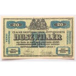 Hadifogolytábor - Ostffyasszonyfa 20 fillér 1916