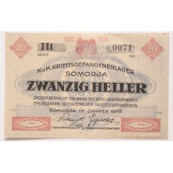 Hadifogolytábor - Somorja 20 fillér 1916