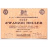 Hadifogolytábor Csót 20 fillér 1916 sor és sorozatszám nélkül