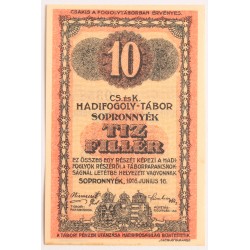 Hadifogolytábor Sopronnyék 10 fillér 1916 arab sorozatszám