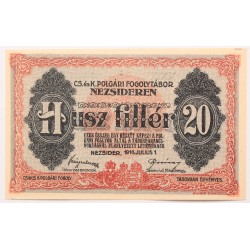 Hadifogolytábor Nezsider 20 fillér 1916