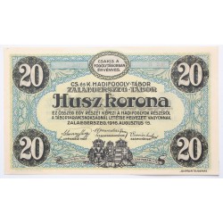 Hadifogolytábor Zalaegerszeg 20 korona 1916