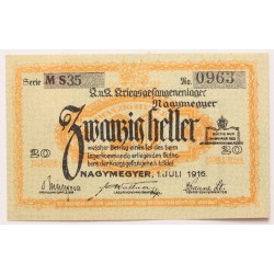 Hadifogolytábor Nagymegyer 20 fillér 1916