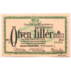 Hadifogolytábor Nagymegyer 50 fillér 1916