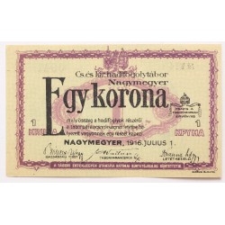 Hadifogolytábor Nagymegyer 1 korona 1916