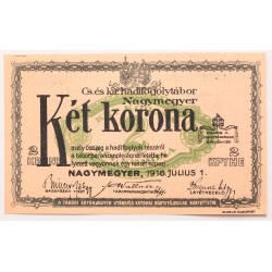 Hadifogolytábor Nagymegyer 2 korona 1916 R!