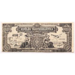 Repülők Tárgysorsjátéka 1000 korona dollár sorsjegy 1926