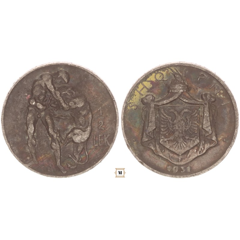 Albánia 1/2 lek 1931 L Albánia 1/2 lek 1931 L