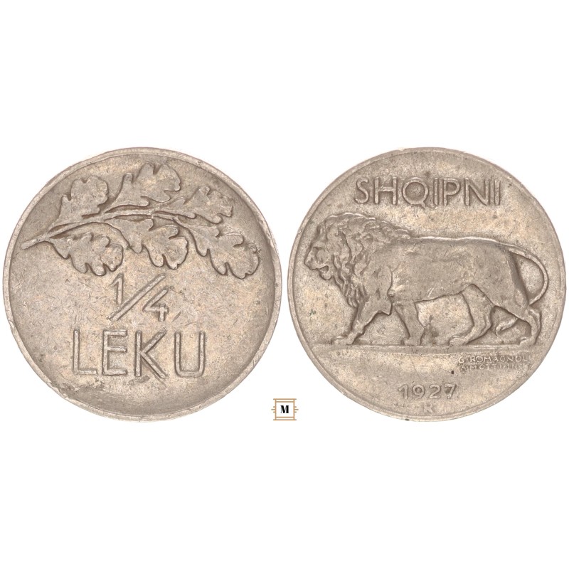 Albánia 1/4 Lek 1927 R Albánia 1/4 Lek 1927 R