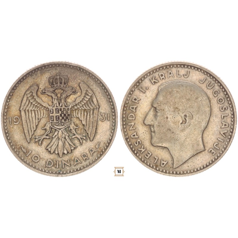 Jugoszlávia 10 dinár 1931 Párizs Jugoszlávia 10 dinár 1931 Párizs