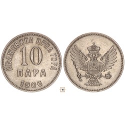 Montenegro 10 para 1906
