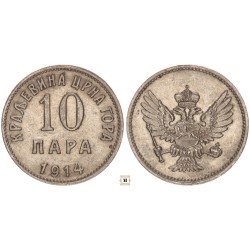 Montenegro 10 para 1914