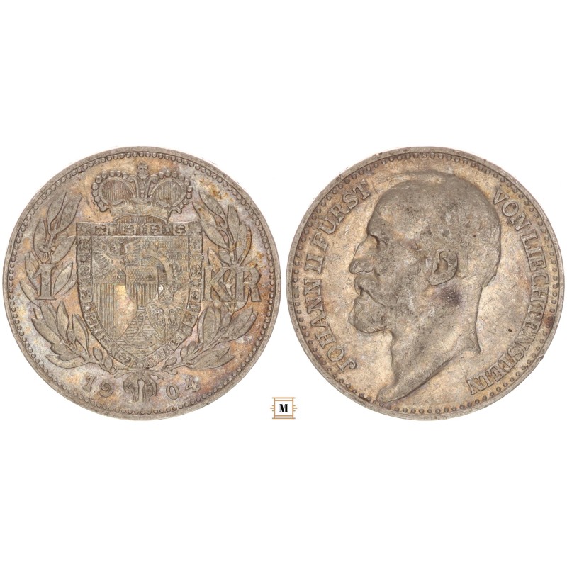 Liechtenstein 1 krone 1904 Liechtenstein 1 krone 1904
