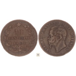 Olaszország 10 centesimi 1867 H