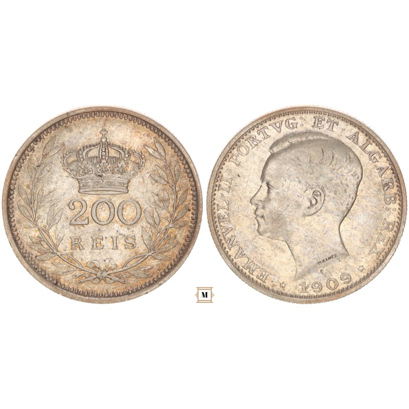 Portugália 200 reis 1909 Portugália 200 reis 1909