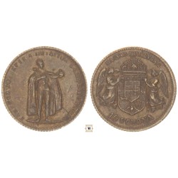 Miniatűr 10 korona sárgaréz