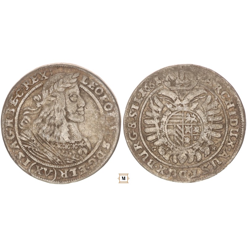 I. Lipót 15 krajcár 1661 GH Boroszló I. Lipót 15 krajcár 1661 GH Boroszló