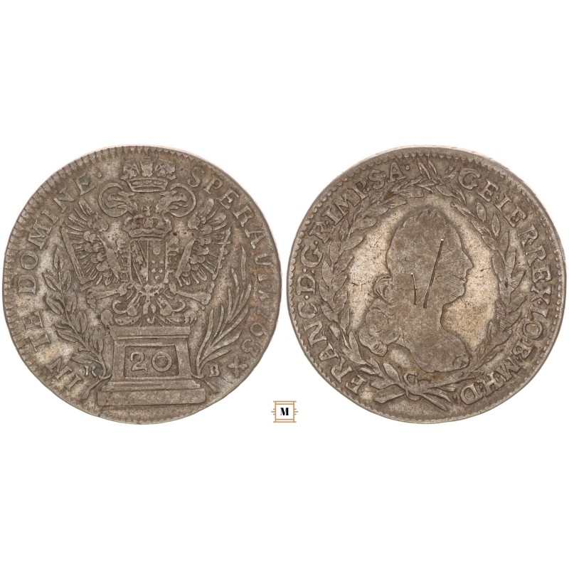 Lotharingiai Ferenc 20 krajcár 1763 KB Lotharingiai Ferenc 20 krajcár 1763 KB