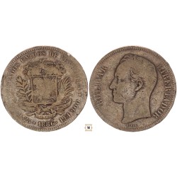 Venezuela 5 bolivares 1886