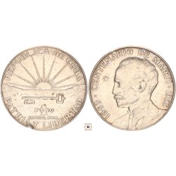 Kuba 1 peso 1953 Jose Marti