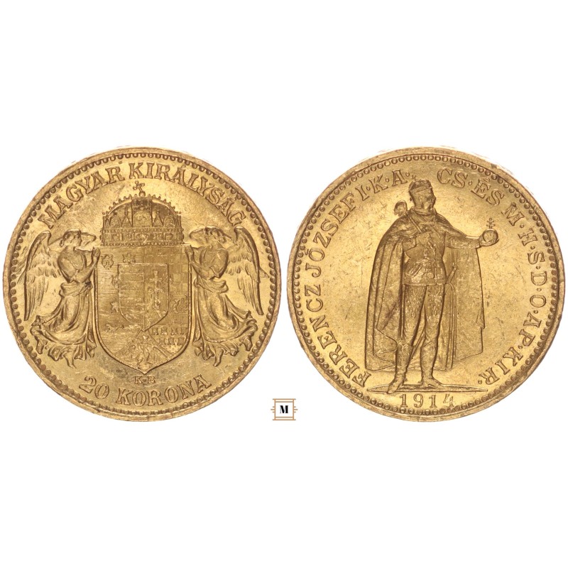 Ferenc József 20 korona 1914 KB Ferenc József 20 korona 1914 KB