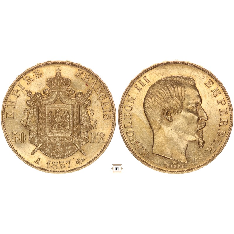 Franciaország 50 francs 1857 A Franciaország 50 francs 1857 A