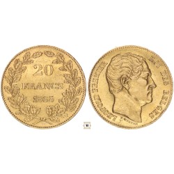 Belgium 20 francs 1865