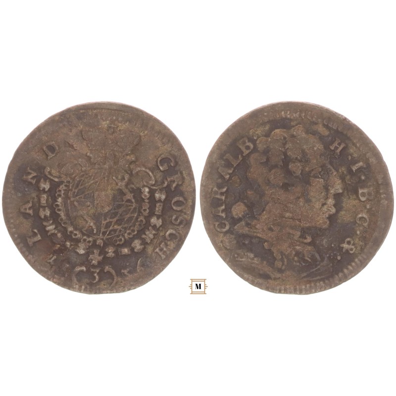 Bajorország, Károly Albert 3 krajcár 1736 München