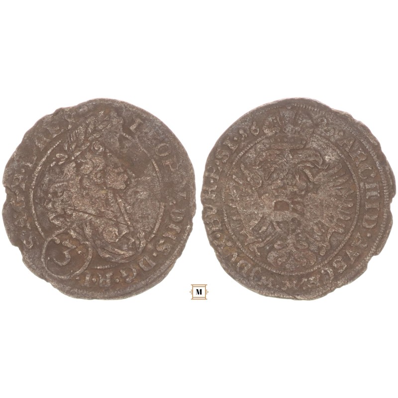 I. Lipót 3 krajcár 1695 MMW Boroszló